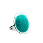 Bague en verre soufflé - Galet Mini Billes
