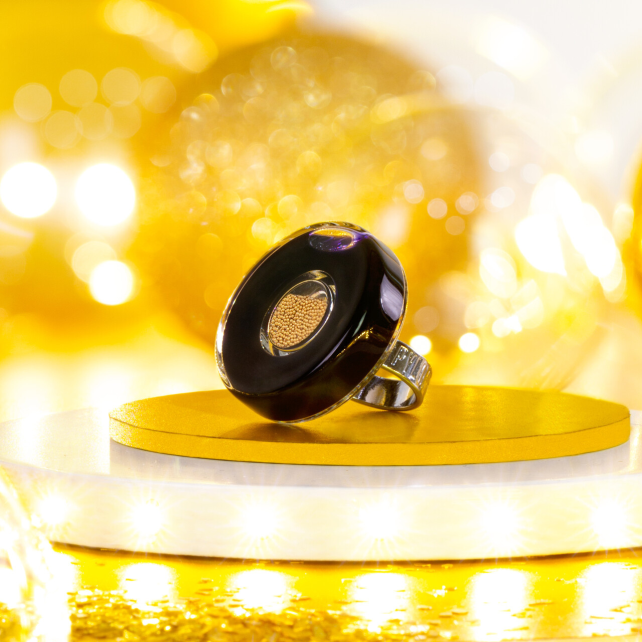 Bague en verre soufflé - Duo Medium