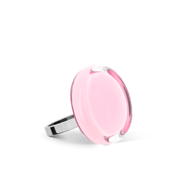 Bague en verre soufflé - Cachou Nano Pastel