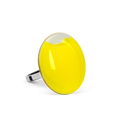Bague en verre soufflée - Galet Mini Milk