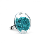Bague en verre soufflé - Cachou Mini Billes