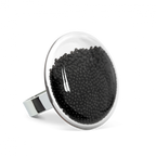 Bague en verre soufflé - Galet Medium Billes