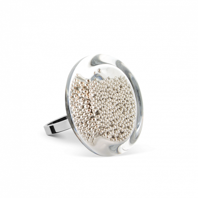 Bague en verre soufflé - Cachou Mini Billes