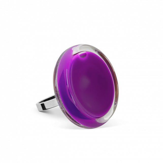Bague en verre soufflé - Cachou Mini Milk