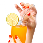 Paille en verre  - Papaye