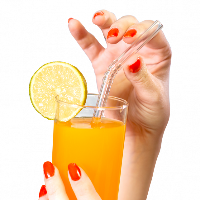 Paille en verre  - Papaye