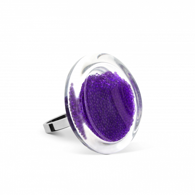 Bague en verre soufflé - Cachou Mini Billes