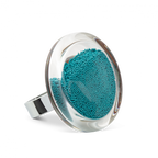 Bague en verre soufflé - Cachou Medium Billes