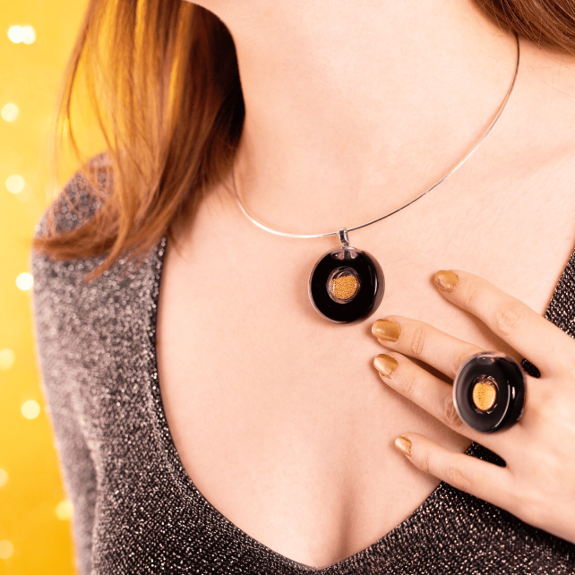 Bague en verre soufflé - Duo Medium