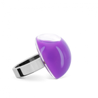Bague en verre soufflé - Dome Mini Milk