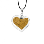 Pendentif en verre soufflé - Coeur nano billes