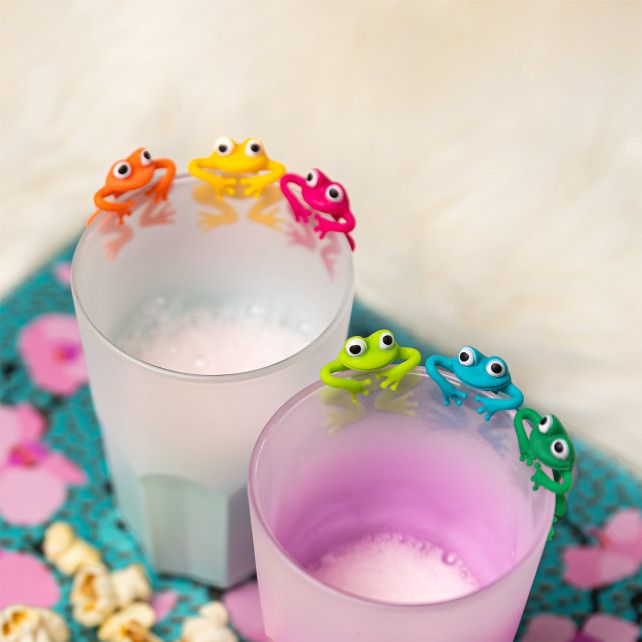 Set de 6 marqueurs de verre - Frog Party