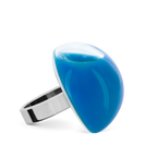 Bague en verre soufflé - Dome Medium Milk