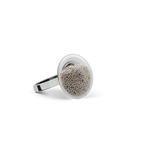 Bague en verre soufflé - Galet Nano Billes