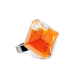 Bague en verre soufflé - Gaia Medium Transparent