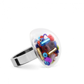 Bague en verre soufflée - Dome Mini Billes