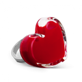 Bague en verre soufflé - Coeur Medium Milk