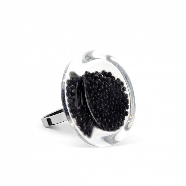 Bague en verre soufflé - Cachou Mini Billes