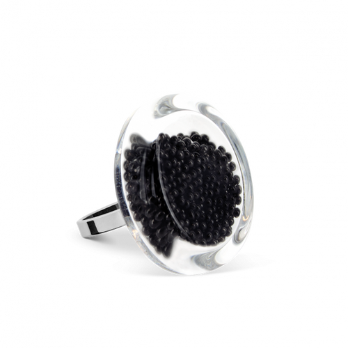 Bague en verre soufflé - Cachou Mini Billes