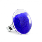 Bague en verre soufflé - Galet Medium Billes
