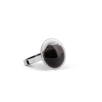 Bague en verre soufflé - Galet Nano Billes