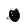 Bague en verre soufflée - Galet Mini Milk