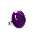 Bague en verre soufflée - Galet Mini Milk