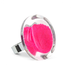 Bague en verre soufflé - Cachou Medium Billes
