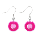 Boucles d'oreilles crochet en verre soufflé - Duo Milk