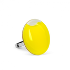 Bague en verre soufflée - Galet Mini Milk