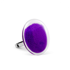 Bague en verre soufflé - Galet Mini Billes
