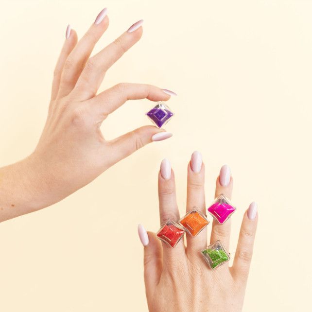 Bague en verre soufflé - Gaia Medium Billes