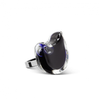 Bague en verre soufflé - Chat Nano Milk