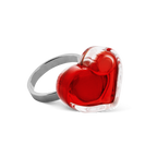 Bague en verre soufflé - Coeur Nano transparent
