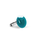 Bague en verre soufflé - Galet Nano Transparent