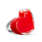 Bague en verre soufflé - Coeur Medium Milk