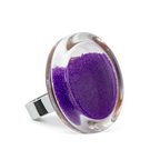 Bague en verre soufflé - Cachou Medium Billes