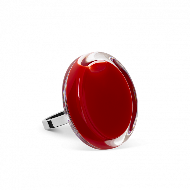 Bague en verre soufflé - Cachou Mini Milk