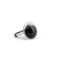 Bague en verre soufflé - Galet Nano Billes