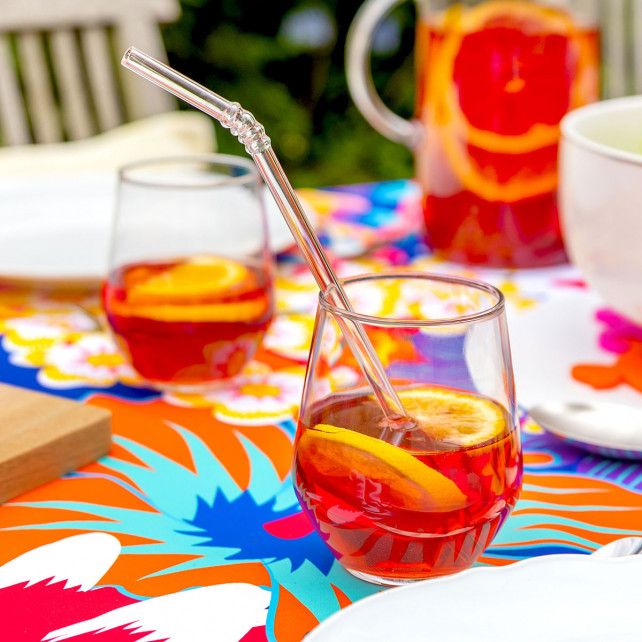 Paille en verre  - Papaye