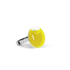 Bague en verre soufflé - Galet Nano Transparent