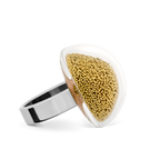 Bague en verre soufflée - Dome Mini Billes