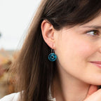 Boucles d'oreilles en verre soufflé - Donut transparent