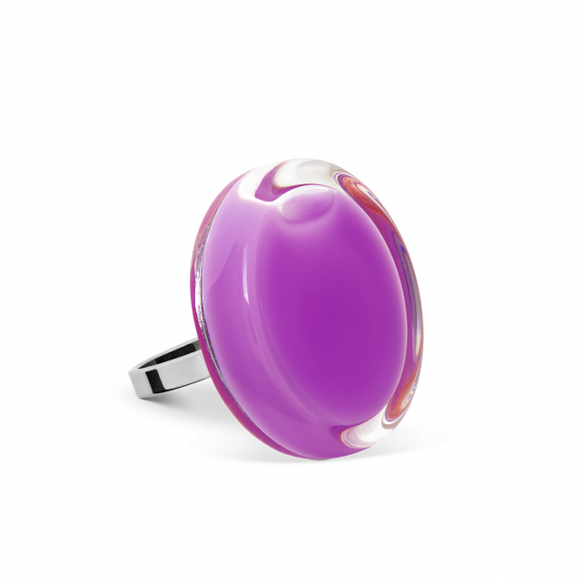 Bague en verre soufflé - Cachou Mini Milk