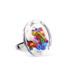 Bague en verre soufflé - Cachou Mini Billes