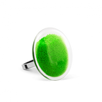 Bague en verre soufflé - Galet Mini Billes