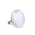 Bague en verre soufflée - Galet Mini Milk