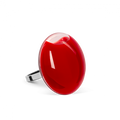 Bague en verre soufflée - Galet Mini Milk