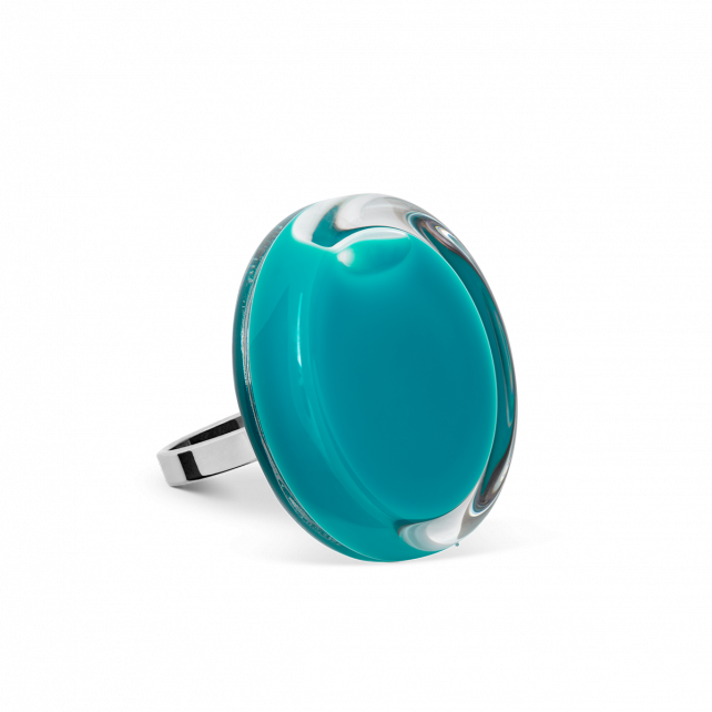 Bague en verre soufflé - Cachou Mini Milk
