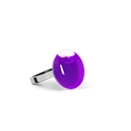 Bague en verre soufflé - Galet Nano Transparent